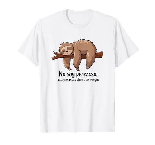 Moda Divertida, Camiseta con Mensaje de Perezoso Camiseta