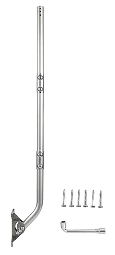 CEKAY Stainless Steel Antenna Mount (1.5' x 51'), Heavy-Duty Adjustable J-Pole Mast for TV Antenna, Starlink, Satellite Dish, or Weather Station, Universal Wall, Eave & Roof Mounting Bracket