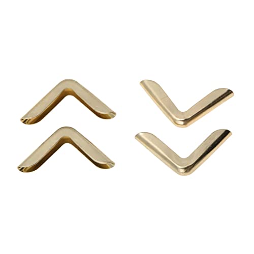 Zerodis Vintage Iron Book Corner Protectors 50pcs for Scrapbooking Diary Album, Bronze Decor for Notebooks Books, Lightweight and Easy to Install, Suitable for All Ages (C103 Brass Color)