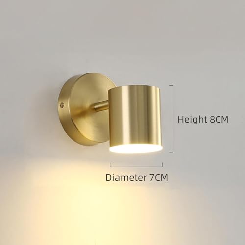KRUIHAN LED Gold Wall Lights, 350° Rotatable Modern Minimalist Tri-Color Wall Sconce for Bedside, Living Room, Bathroom, Bedroom, Hallway - Cosy Home Interiors KRUIHAN LED Gold Wall Lights, 350° Rotatable Modern Minimalist Tri-Color Wall Sconce for Bedside, Living Room, Bathroom, Bedroom, Hallway - Image 4