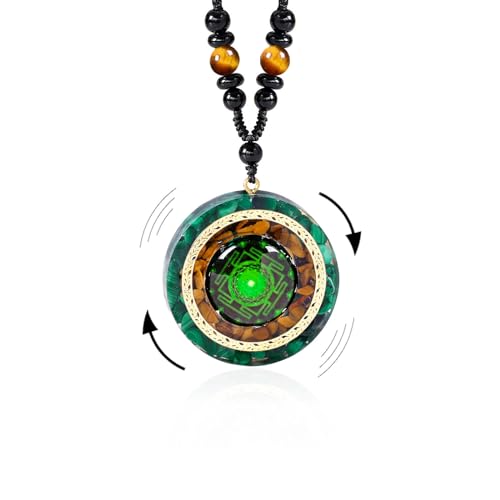 Day Day Up Orgonite Necklace - Sri Yantra Rotatable Pendant For Anti...