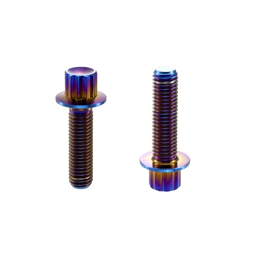 Image of Rison Titanium M7 Titanium Split Rim Bolts for 3pc /2pc Wheels (M7x24mm, Burnt Blue)