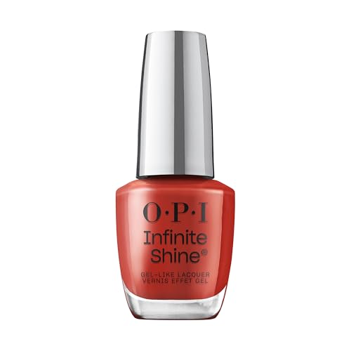 OPI Infinite Shine Nail Polish – Crankin’ Holiday Jams – Gel Like & Long Lasting Deep Red-Brown Crème Nail Polish – with Pre-Cured Gel Technology & OPI Pro-Wide Brush (15ml)