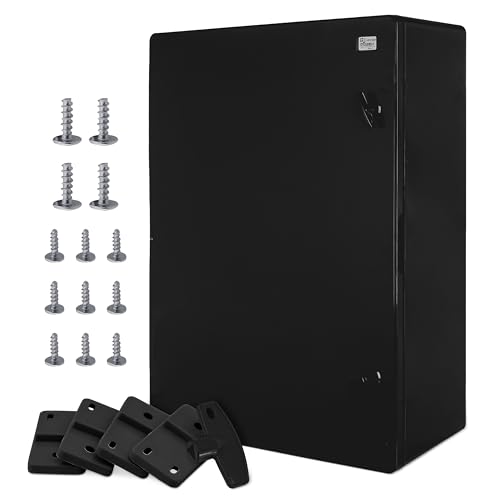 BOXEXPERT® Verteilerkasten außen wasserdicht [ABS Kunststoff IP65 Gehäuse] schwarz (Serie Fleet) 700x500x250mm | Schaltschrank außen | Wandschrank | Industriegehäuse | Leergehäuse