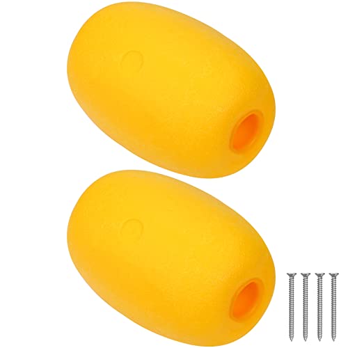 Lifeswell Rope Floats 6" x 4", 0.8" Hole, Durable Foam Buoys, 2 Pack