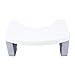 Foldable Toilet Potty Stool, 7 inches Healthy Squatting Posture Poop Stool with Anti Slip Feet, Foldable Toilet Stool, Heavy Duty Plastic Portable Squatting Poop Foot Stool (White)