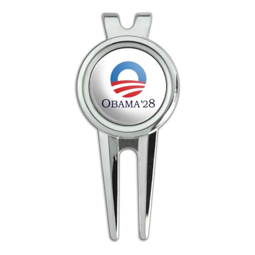 GRAPHICS & MORE Obama 2028 Circle Golf Divot Repair Tool and Ball Marker