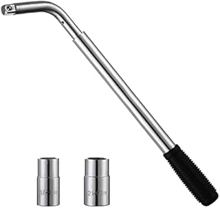 WiMas Telescopic Wheel Nut Wrench Set, Extendable Lug Wrench 17/19mm and 21/23mm Wheel Lugs Brace Wrench Steel Extending Tyre Spanner for Car Van Truck Caravan Tyre Repair