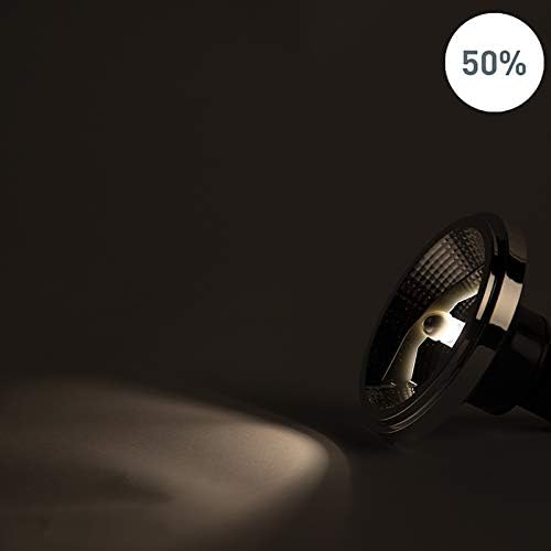 LUEDD AR111 GU10 LED lamp at 50% brightness