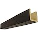 Ekena Millwork BMRW3C0120X100X096NS 3-Sided (U Riverwood Endurathane Faux Wood Ceiling Beam, 12"W x 10"H x 8