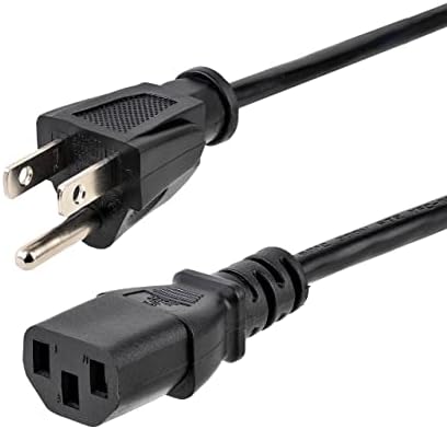 StarTech.com 3ft (1m) Computer Power Cord, NEMA 5-15P to C13, 10A 125V, 18AWG, Black Replacement AC Power Cord, Printer Power Cord, PC Power Supply Cable, Monitor Power Cable - UL Listed (PXT101_3)