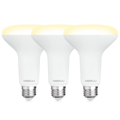 Image of DEGNJU BR30 LED Bulb, Dimmable Flood Lights Indoor CRI80 7W Equivalent 65W 2700K Soft White 650 Lumens, 15000 Lifetime Hours Recessed Light Bulbs, Interior E26 Base LED Can Light Bulbs, 3 Pack