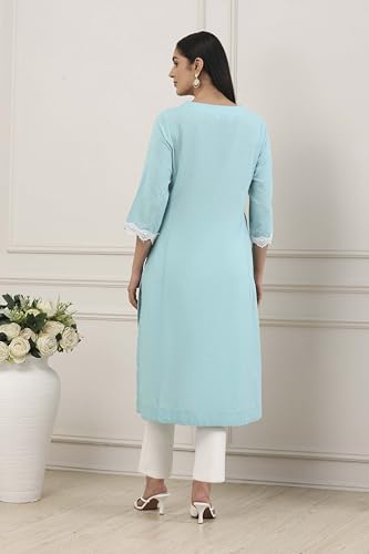 Image of BIBA Women Cotton Straight Kurta