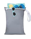 Yakuss Wet Dry Bags for Baby Cloth Diapers, Waterproof Reusable with Two Zippered Pockets and...