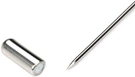 Healifty Metal Stick Pin Silver Brooch Safety Pins Long Needle Eye Pin with Stopper Ends for Men Women Suit Tie Hat Scarf Accessories 90mm 20Pcs (Silver)