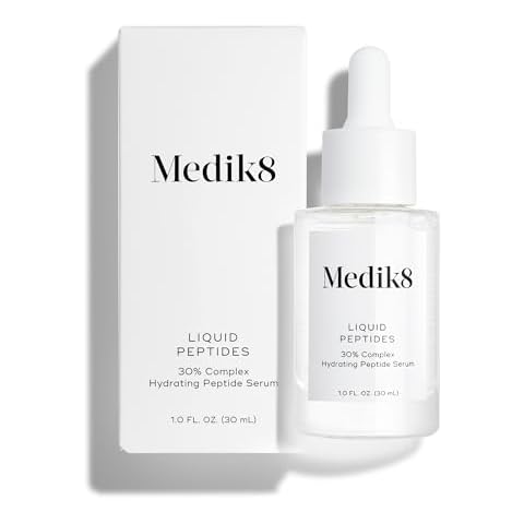 Medik8 Liquid Peptides - Advanced Regenerating Multi Peptide Serum - Smooths Wrinkles and Fine Lines - Hydrating, Brightening, Plumping - 1.0 oz Cover