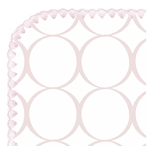 Image of SwaddleDesigns Large Receiving Blanket, Ultimate Swaddle for Baby Boys, Girls, Softest US Cotton Flannel, Best Shower Gift, MADE in USA, Pastel Pink Mod Circles on White, Mom's Choice Winner,42x42 inches,SD-022PP