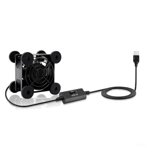 Ventilador USB de 5 V y 3 velocidades de velocidad ajustable para PC Router AV Gabinete Refrigeración, motor de ventilador de 40/80/120 mm con 7 aspas, 2900 RPM, 1.5 W (40 mm)
