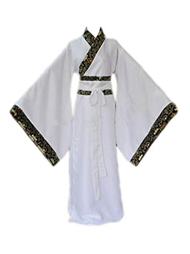 Kimono japonés blanco para hombre túnica tradicional Black Sugar en talla M