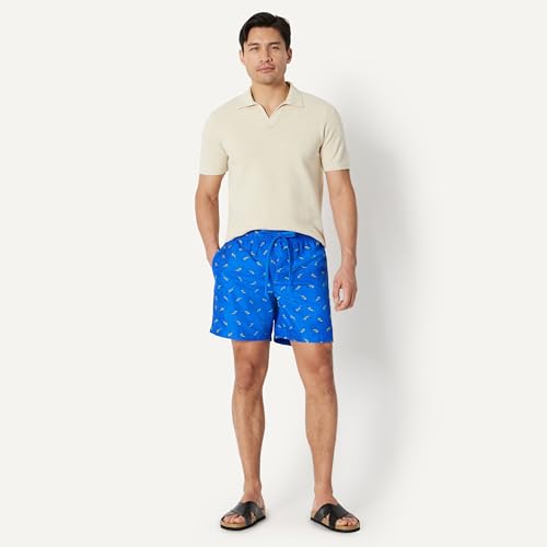 Image of Amazon Essentials Men's Swim Trunks with Mesh Lining, Pockets, Drawstring Closure