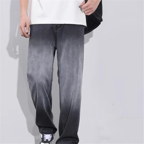 Men's Summer Gradient Jeans Loose Wide Leg Straight Fit Retro Style Streetwear Denim Trousers2