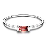 Helonley S925 Sterling Silver Birthstone Stackable Rings for Women Mother with Cubic zirconium Mom Ring Mother's Day Jewelry Gifts for Wife (Birthstone Jau., 8)