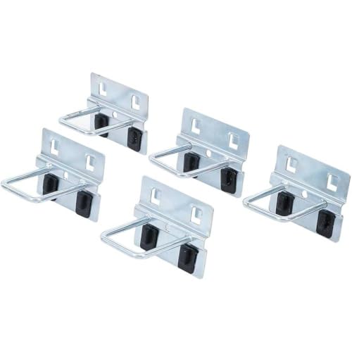 Jeu de crochets en U D-Work 5 pcs | Support mural en acier pour rangement et organisation