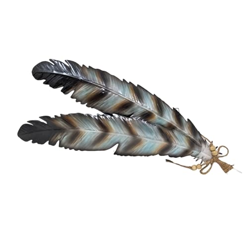 AMAJY Rustic Metal Feathers Wall Hanging Décor - Southwest Boho