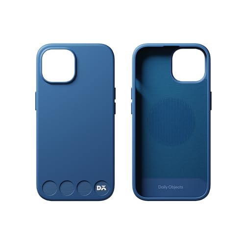 Image of DailyObjects iPhone 15 Stack Classic Magnetic Case Cover | Compatible with Magsafe | Camera & Body Protection | Shock /Scratch Proof| Dual Hybrid Protection | Wireless Charging - Indigo Blue