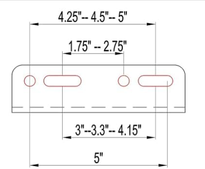 Miniatura 2 de Soporte universal de enganche de remolque para cortacésped de giro cero (3"-5"), 316 pulgadas de grosor y acero resistente, accesorios de montaje