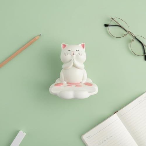 Soporte de teléfono con figura de gato Milageto para oficina y hogar 4