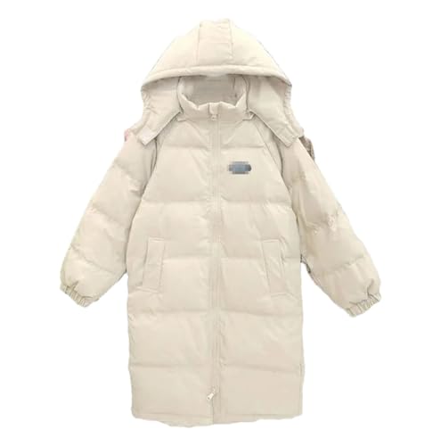 Manteau en duvet de coton pour femme avec capuche parka longue d'hiver