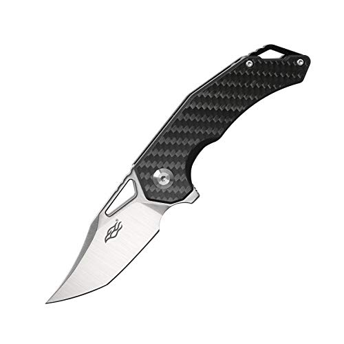 GANZO Firebird FH61-CF Pocket Folding Knife High-Quality D2 Steel Blade Carbon Fiber Handle with Clip Hunting Fishing Camping Survival Outdoor EDC Knife (CF Black)