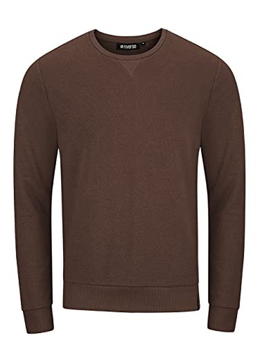 riverso Pullover Herren RIVPhillip Regular Fit Sweatshirt Rundhals Langarm Braun XXL, Größe:XXL, Farbe:Dark Brown (21400)