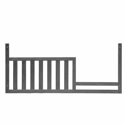 Image of Toddler Bed Safety Guard Rail for Oxford Baby, Soho, Ozlo & Avalon Baby Convertible Cribs - Solid Wood Rail for Toddler Bed Conversion - Safety Rails for Children (Arctic Gray, Option 1)
