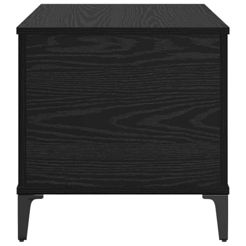 Table Basse chêne Noir Meuble Salon Moderne Console Rangement 60 cm - 8