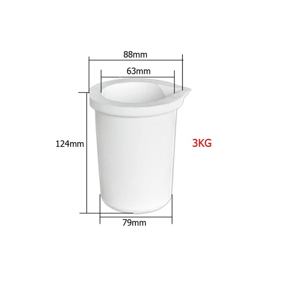 Tygiel kwarcowy 1 szt. do topienia metali - trwałe pojemności 1 kg, 2 kg, 3 kg, 4 kg dla metalurgii i elektroniki(3kg)