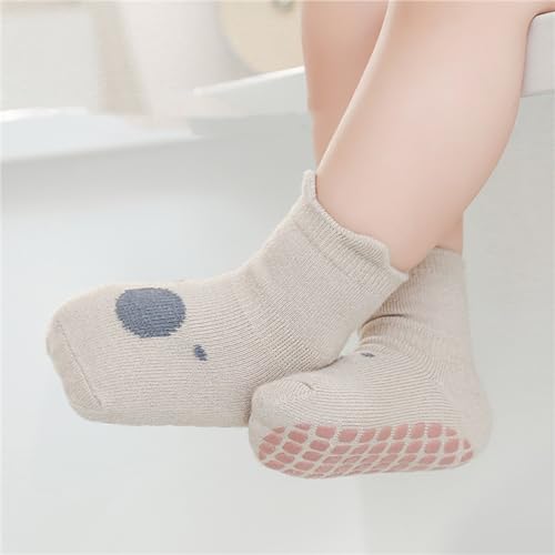 Toddler Non-Skid Socks with Grips Baby Girls Boys Anti-Slip Crew Cartoon Socks for Infants 10 Pairs4
