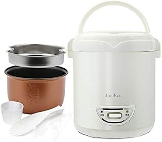 1.0L Mini Rice Cooker, Electric Travel Rice Cooker Small, Removable Non-stick Pot, Keep