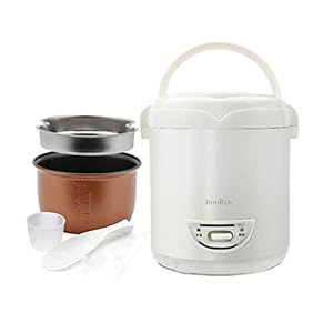 1.0L Mini Rice Cooker, Electric Travel Rice Cooker Small, Removable Non-stick Pot, Keep Warm Function, Suitable For 1-2 People – For Cooking Soup, Rice, Stews, Grains & Oatmeal
