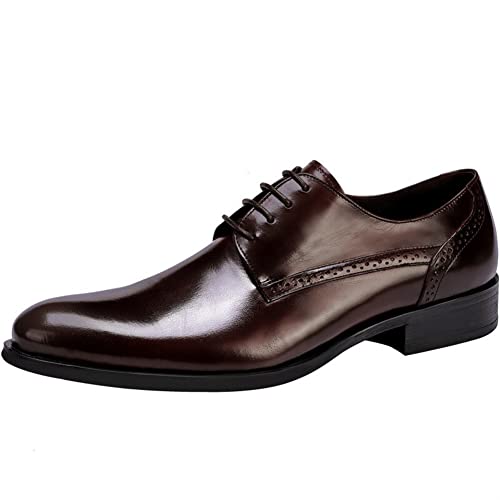 Zapatos Oxford para hombres Curry con cordón elegantes para la oficina y eventos