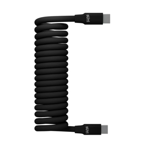 Suti CurlyCable – Coiled USB-C Charging Cord for iPhone 15/16/17, iPad & USB-C Devices – Tangle-Free Stretch Cable for Car, Travel & Desk – Durable, Compact & Flexible Charger image 5