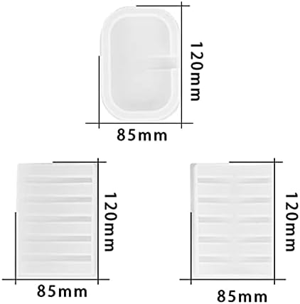 3 Piece Silicone Soap Dish Mold Epoxy Resin Casting Soft Silicone Mold Soap Holder Hand Craft Home Bathroom Kitchen Decor image 4