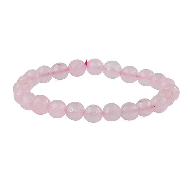 Image of Reiki Crystal Products Certified Natural Crystal Stone 8 mm Diamond Cut /Faceted Beads Bracelet for Men & Women | Reiki Charged Gemstone Bracelet | Multiple Crystal Variants Available