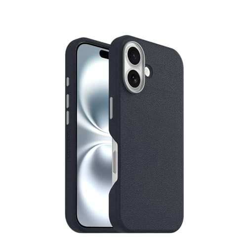 Image of OtterBox iPhone 16 Symmetry Series Cactus Leather for MagSafe - Blue Sentiment - Ultra-Thin, Sleek iPhone Case, Premium iPhone Case, MagSafe Compatible