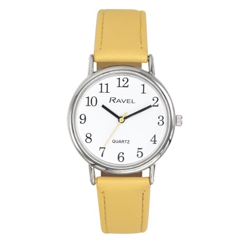 Ravel - Women's Pastel Coloured Everyday Watch (36mm case) - Analogue Quartz - R0137.09.1 - Lemon/Silver Tone