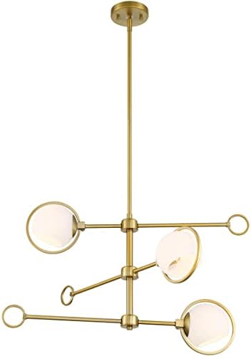 DESIGNERS FOUNTAIN Teatro 28 inch 3-Light Chandelier, Brushed Gold, D296C-3CH-BG