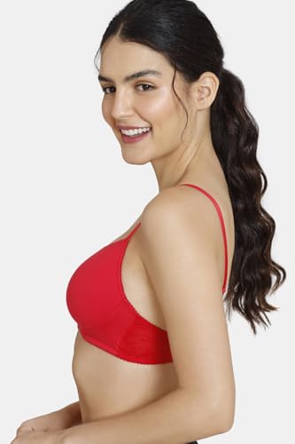 Image of Zivame Padded Non Wired 3 /4th Coverage Bra-Aruba Blue