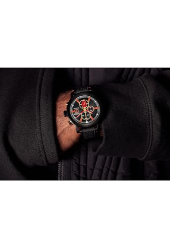 Image of Citizen Men's Eco-Drive Star Wars Darth Maul Mastermind Chronograph Black Ion Plated Stainless Steel Case Watch,Black Cordura Nylon Strap, Black Dial (Model: CA0766-02W)