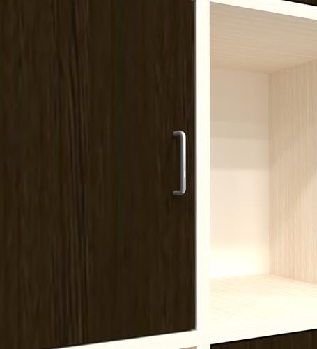Image of SPECIALITY PANELS 8 Shelf Kitchen Cabinet | Multipurpose Wooden Storage Cupboard with Doors | Semi Open Pantry Organizer | Tall Space Saving Storage Unit for Kitchen Living Room Home | Display Rack